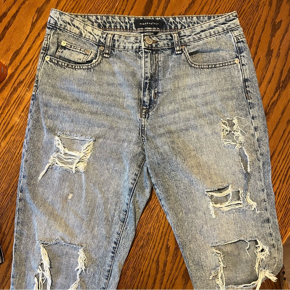 Aeropostale Distressed Boyfriend 12 Regular Jeans